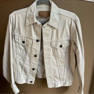 Levi's Vintage Trucker Jacket W7505 J30 Levi's Denim Jacket Medium Cream Tan